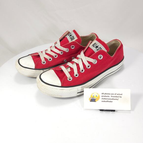 Converse All Star Lace Up Atheltic Sneaker Shoe Womens Size 7 Mens 5 118449F Red - Picture 1 of 9